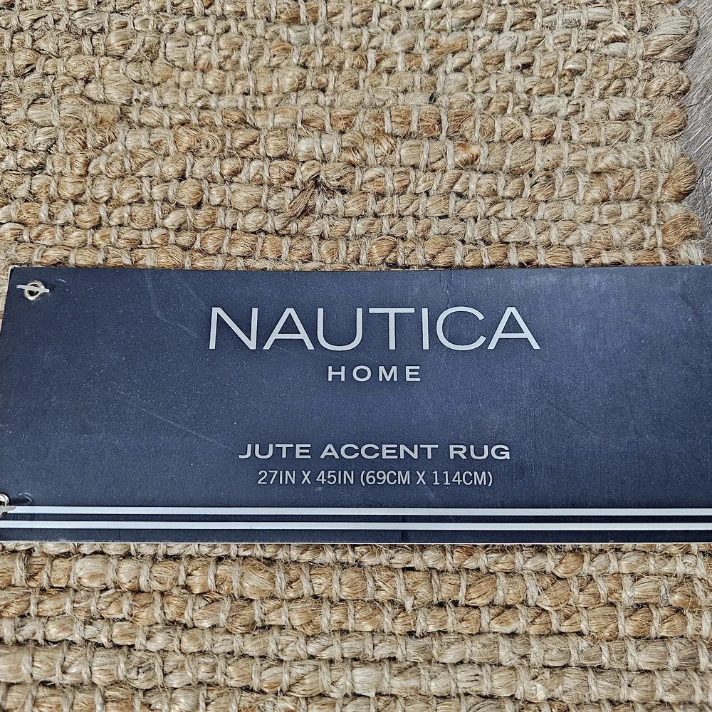 Nautica Woven Jute Runner in Natural Tan